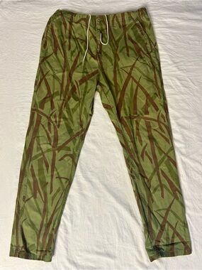 Stüssy World Wide Abstract Camo Pants Green Brown Size Large